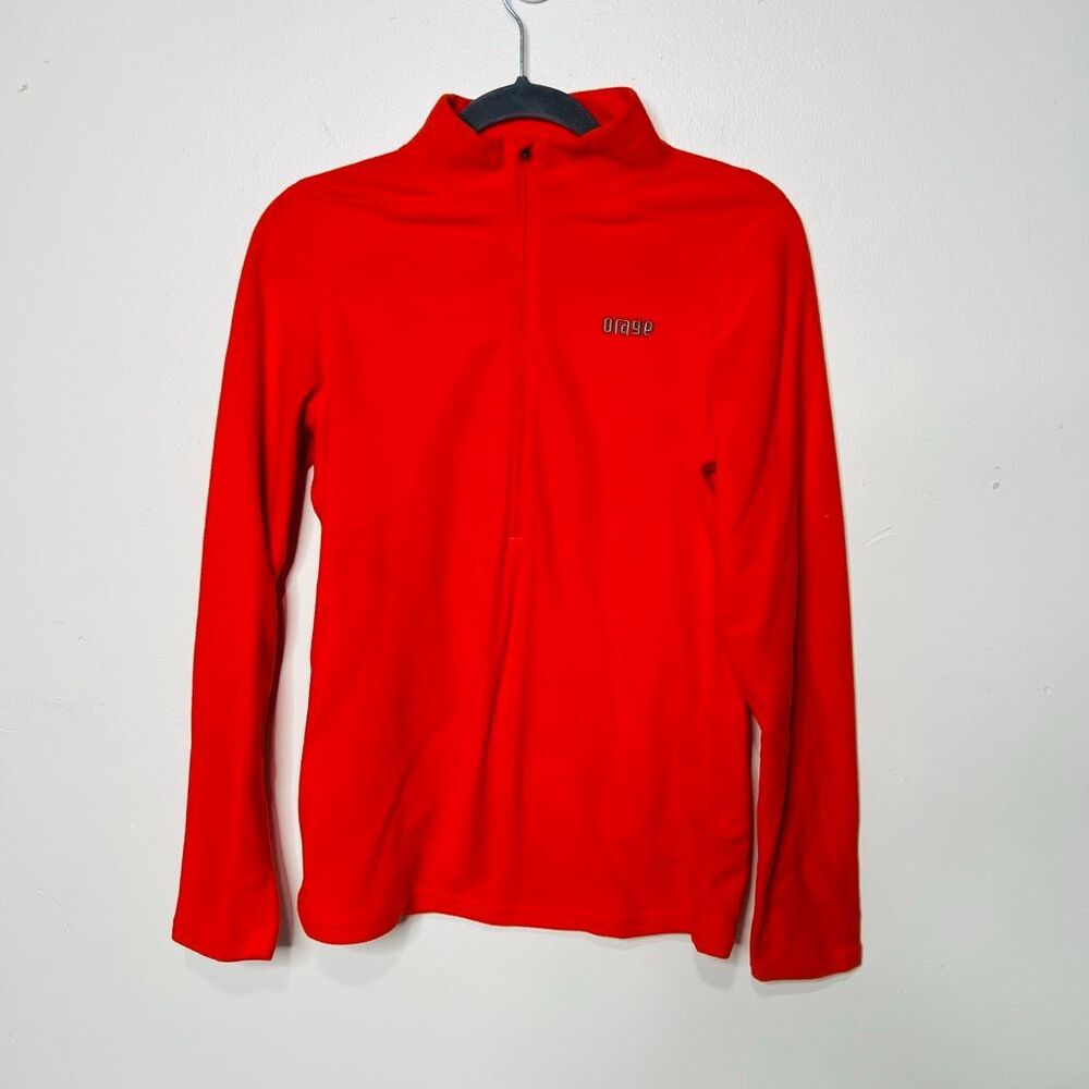 Orage Orange Fleece 1/2 zip pullover jacket sz XXL YOUTH